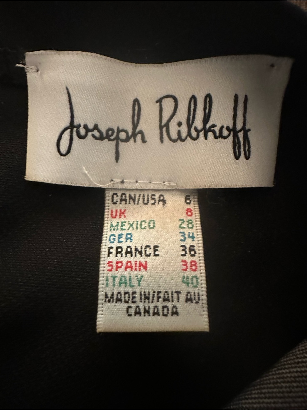 Joseph Ribkoff Black & White Geometric Sheath Bodycon Zipper Dress Size 6 - Picture 4 of 6